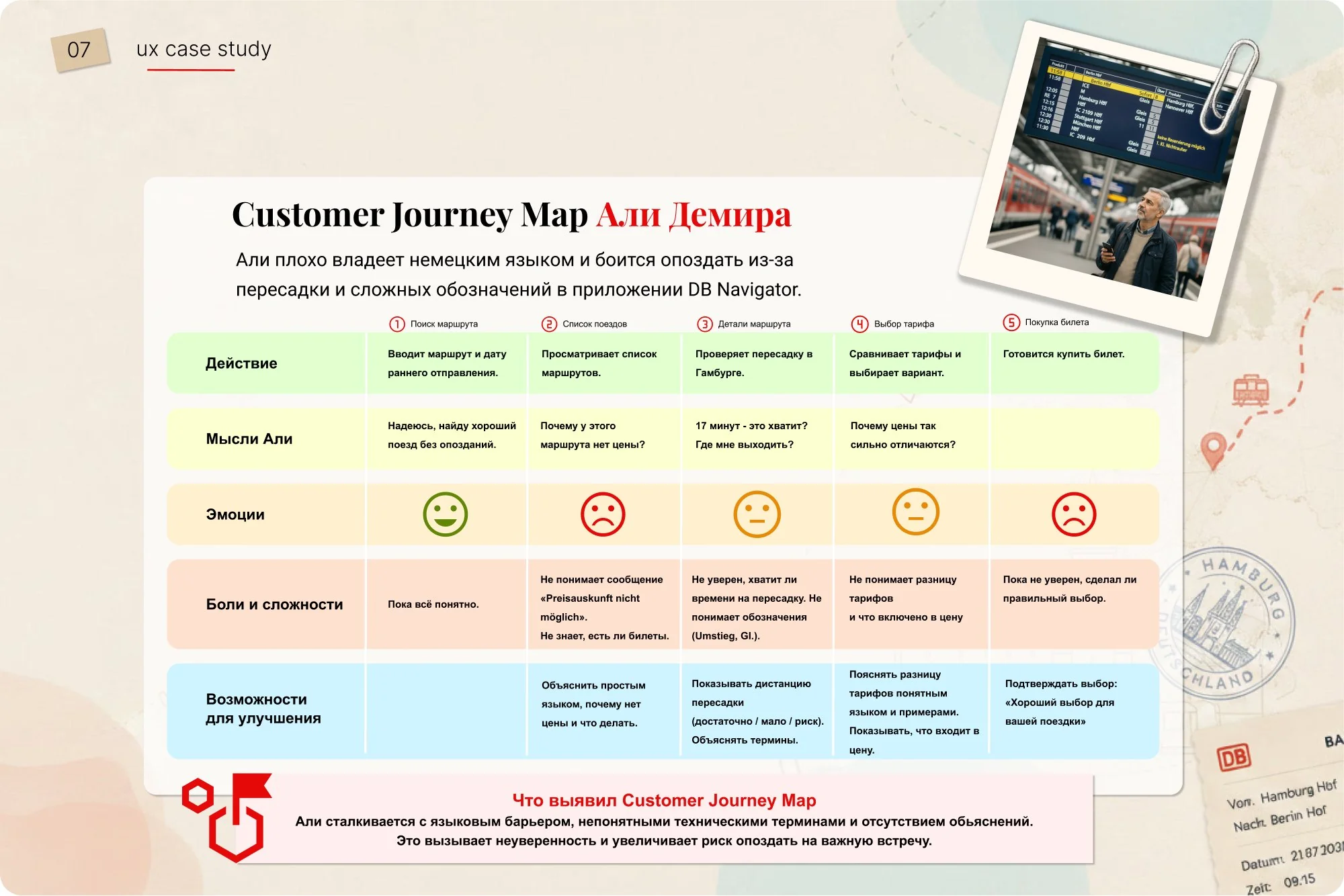 DB Navigator · Customer Journey Map · Али Демир